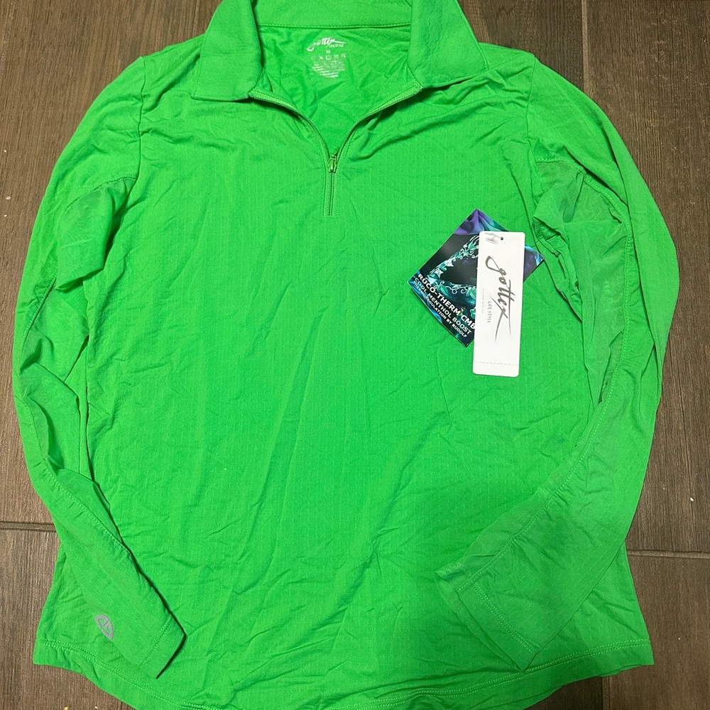 Gottex Women's Vibrant Green Long Sleeve Top